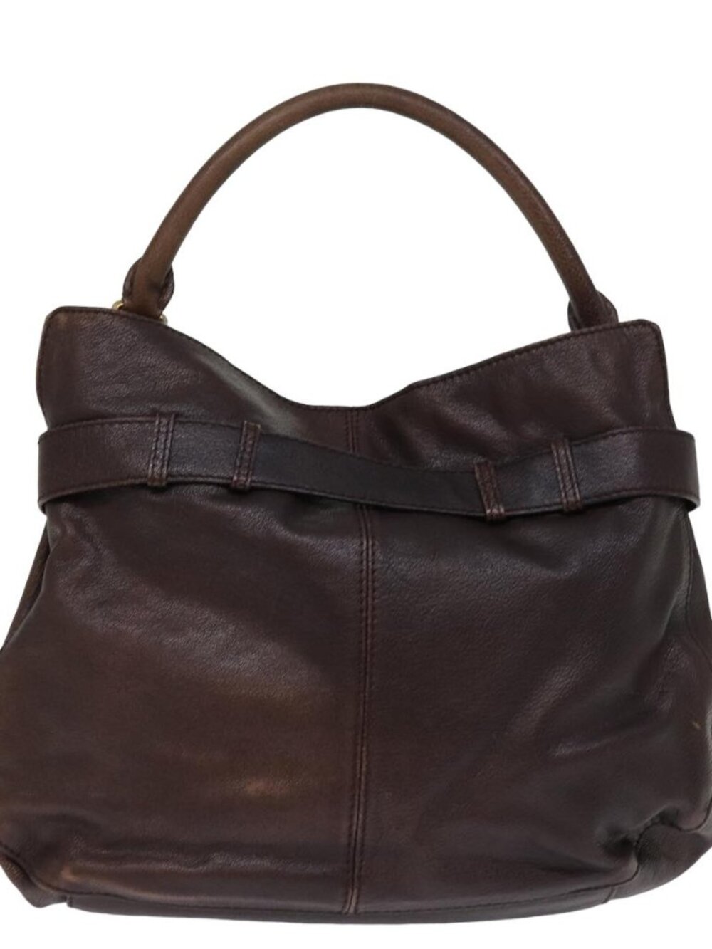 BURBERRY Shoulder Bag Leather Brown Auth bs15061 - Picture 3 of 16